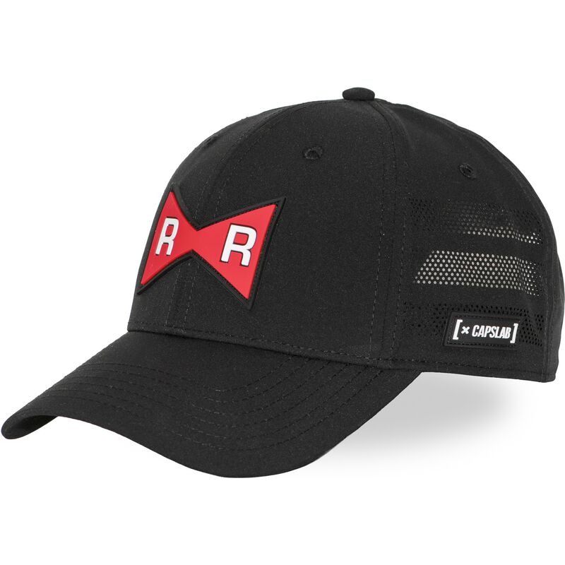 capslab-red-ribbon-army-db7-redb-dragon-ball-black-adjustable-trucker-hat