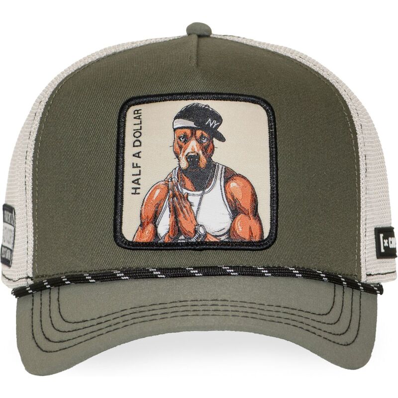 capslab-half-a-dollar-hip-halfb-hip-hop-dogz-green-trucker-hat capslab-half-a-dollar-hip-halfb-hip-hop-dogz-green-trucker-hat