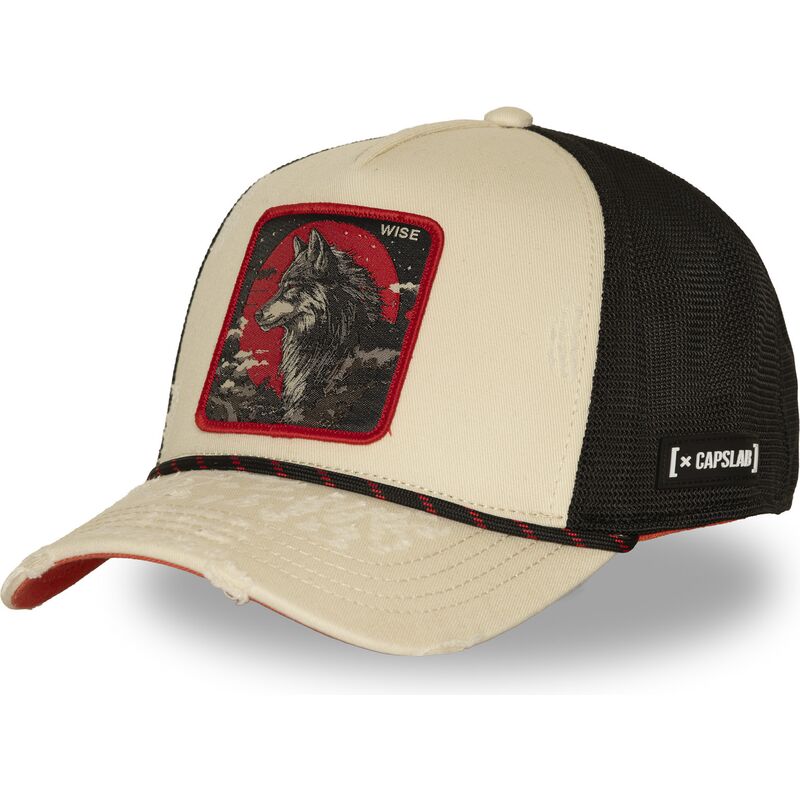capslab-wolf-wise-bea3-wisb-beasts-beige-and-black-trucker-hat capslab-wolf-wise-bea3-wisb-beasts-beige-and-black-trucker-hat
