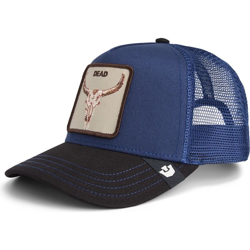 goorin-bros-ox-two-tone-skull-grit-the-farm-blue-and-black-trucker-hat