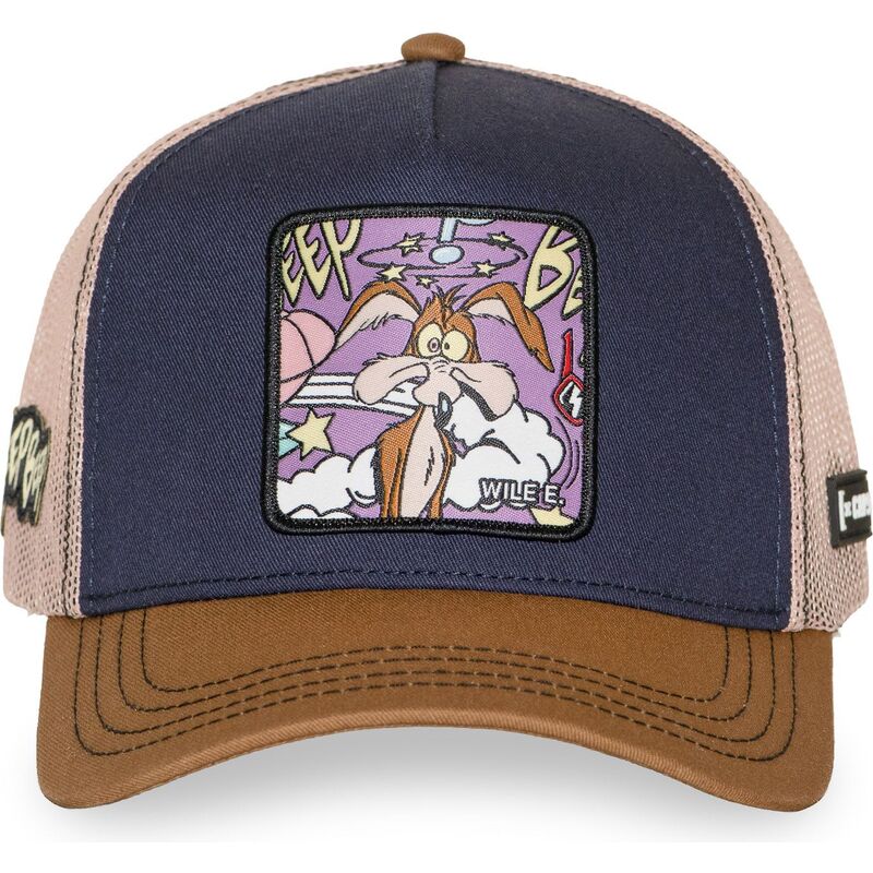 capslab-wile-e-coyote-loo13-wilb-looney-tunes-navy-blue-and-brown-trucker-hat capslab-wile-e-coyote-loo13-wilb-looney-tunes-navy-blue-and-brown-trucker-hat