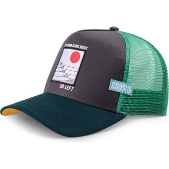 Coastal Go Left HFT Green Trucker Hat