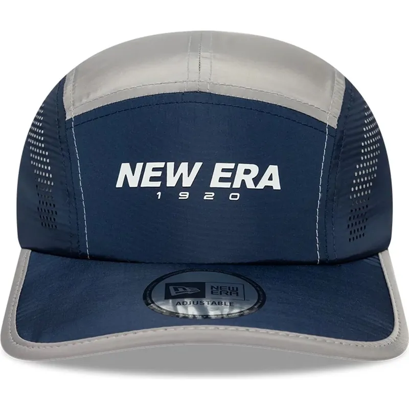 new-era-5-panel-runner-colour-block-navy-blue-adjustable-cap
