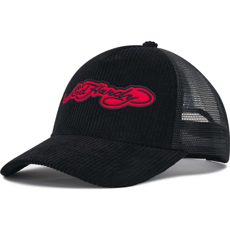 ed-hardy-embroidery-applique-cord-black-trucker-hat ed-hardy-embroidery-applique-cord-black-trucker-hat