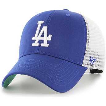 47 Brand Youth MVP Branson Los Angeles Dodgers MLB Blue and White Trucker Hat