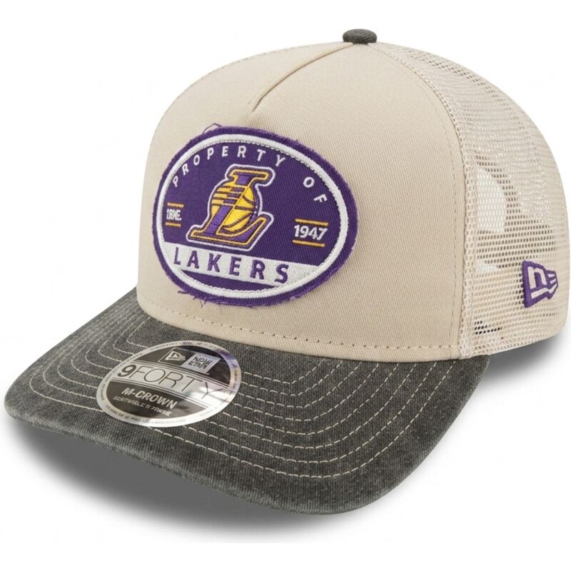 new-era-9forty-m-crown-a-frame-fray-los-angeles-lakers-nba-beige-and-grey-trucker-hat