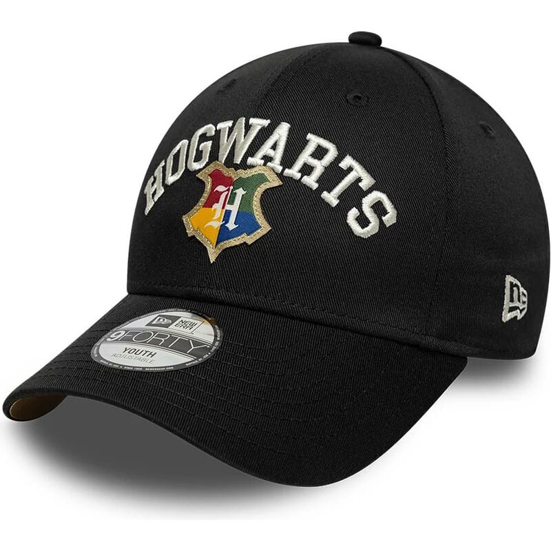 new-era-curved-brim-youth-9forty-wordmark-harry-potter-hogwarts-black-snapback-cap