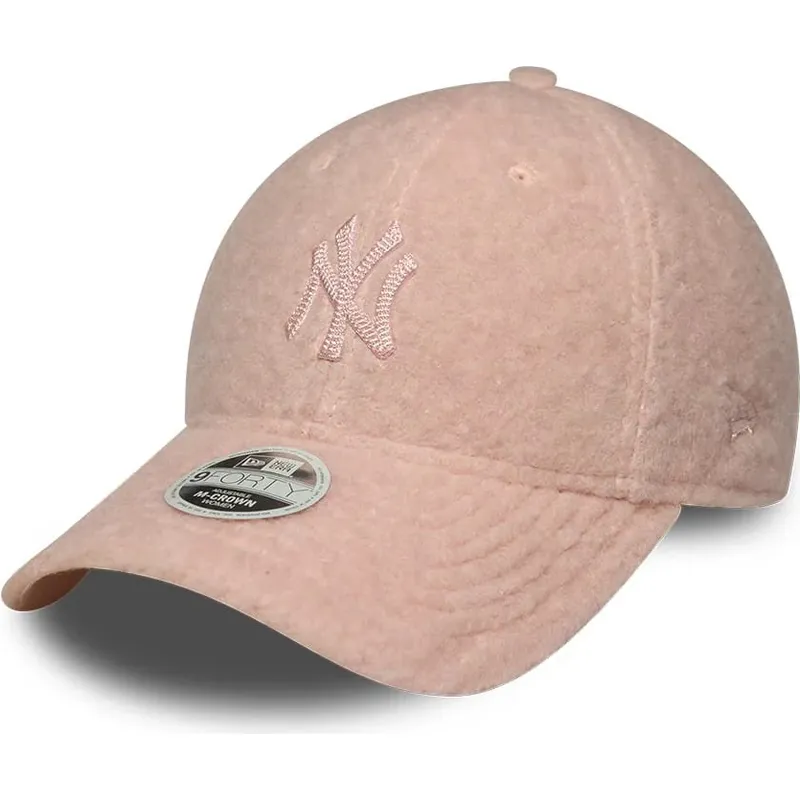 new-era-curved-brim-women-pink-logo-9forty-m-crown-winter-borg-new-york-yankees-mlb-pink-snapback-cap new-era-curved-brim-women-pink-logo-9forty-m-crown-winter-borg-new-york-yankees-mlb-pink-snapback-cap