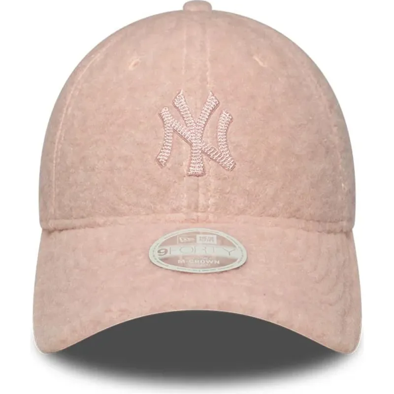 new-era-curved-brim-women-pink-logo-9forty-m-crown-winter-borg-new-york-yankees-mlb-pink-snapback-cap new-era-curved-brim-women-pink-logo-9forty-m-crown-winter-borg-new-york-yankees-mlb-pink-snapback-cap