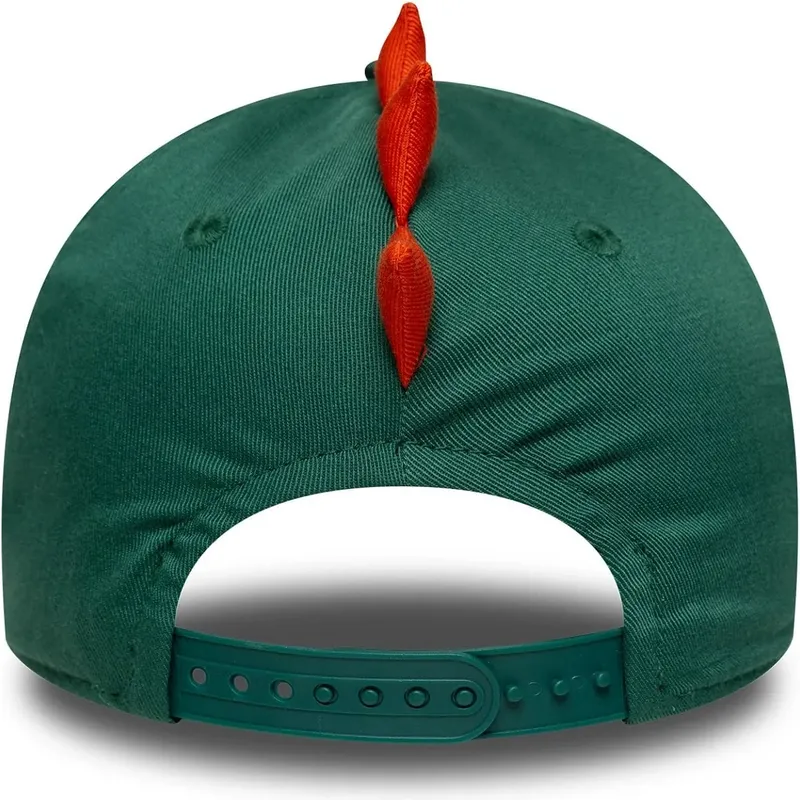 new-era-curved-brim-youth-9forty-dino-face-green-snapback-cap