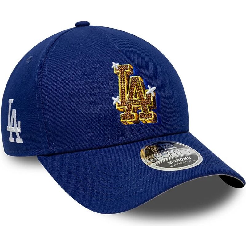 new-era-curved-brim-9forty-m-crown-a-frame-emblem-los-angeles-dodgers-mlb-blue-snapback-cap