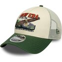 new-era-9forty-m-crown-a-frame-graphic-green-and-beige-trucker-hat