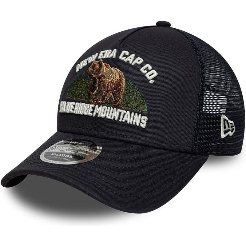 new-era-9forty-m-crown-a-frame-graphic-blue-ridge-mountains-navy-blue-trucker-hat new-era-9forty-m-crown-a-frame-graphic-blue-ridge-mountains-navy-blue-trucker-hat