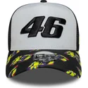 new-era-e-frame-print-visor-valentino-rossi-vr46-motogp-black-and-white-trucker-hat