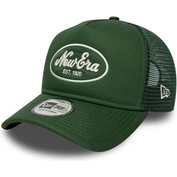 New Era A Frame Oval Patch Foam Green Trucker Hat