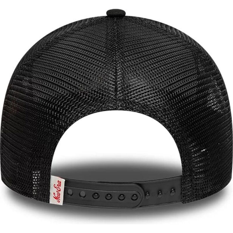 new-era-e-frame-distressed-patch-black-trucker-hat new-era-e-frame-distressed-patch-black-trucker-hat
