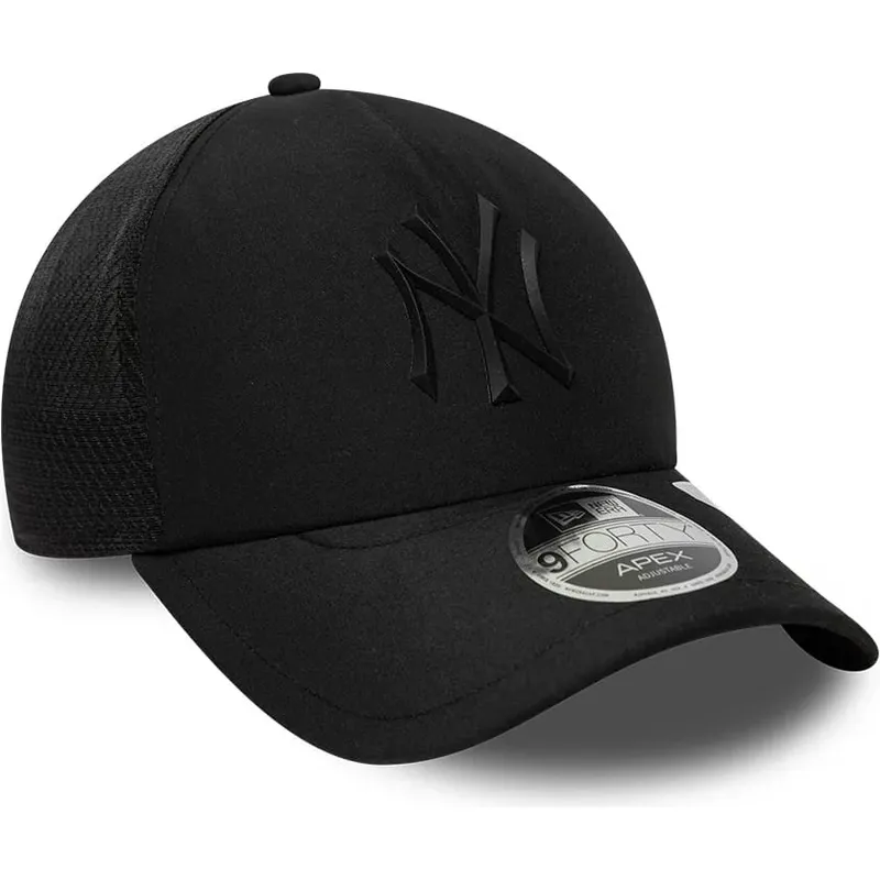 new-era-black-logo-9forty-apex-sporty-new-york-yankees-mlb-black-trucker-hat new-era-black-logo-9forty-apex-sporty-new-york-yankees-mlb-black-trucker-hat
