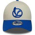 new-era-curved-brim-9forty-contrast-visor-vespa-piaggio-beige-and-blue-adjustable-cap