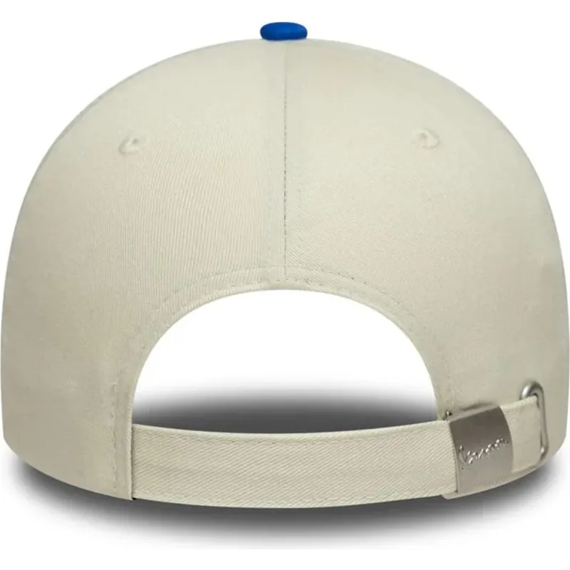 new-era-curved-brim-9forty-contrast-visor-vespa-piaggio-beige-and-blue-adjustable-cap