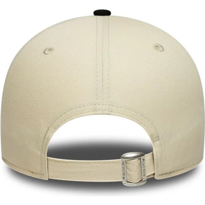 new-era-curved-brim-9forty-colour-block-las-vegas-raiders-nfl-beige-and-black-adjustable-cap