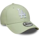 new-era-curved-brim-9forty-league-ess-9forty-league-essential-los-angeles-dodgers-mlb-light-green-adjustable-cap