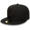 new-era-flat-brim-black-logo-59fifty-atlanta-braves-mlb-black-fitted-cap