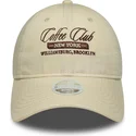 new-era-curved-brim-women-9twenty-coffee-club-beige-adjustable-cap