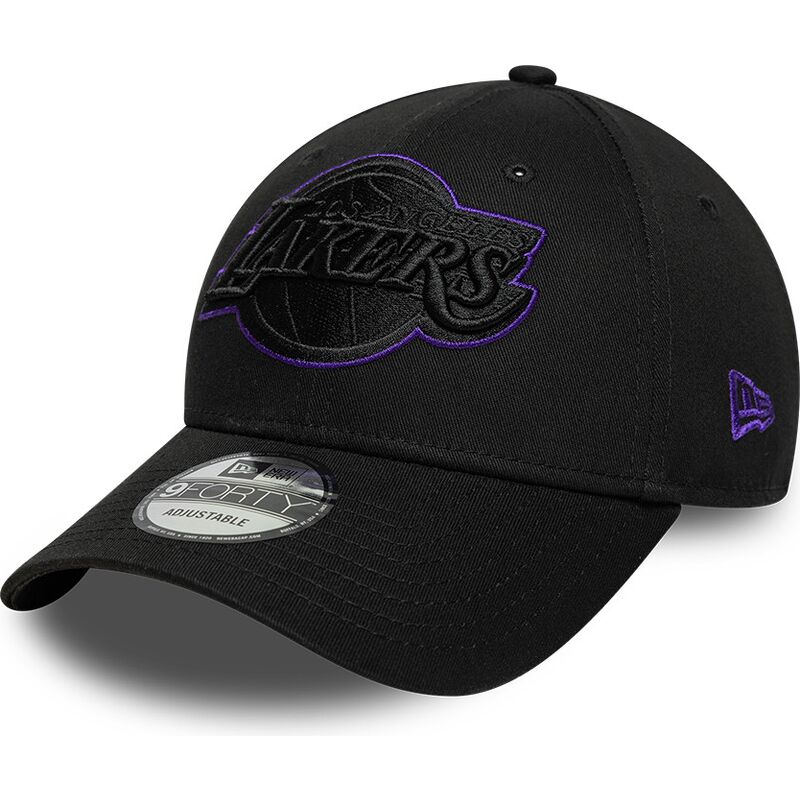 new-era-curved-brim-purple-logo-9forty-outline-los-angeles-lakers-nba-black-adjustable-cap new-era-curved-brim-purple-logo-9forty-outline-los-angeles-lakers-nba-black-adjustable-cap