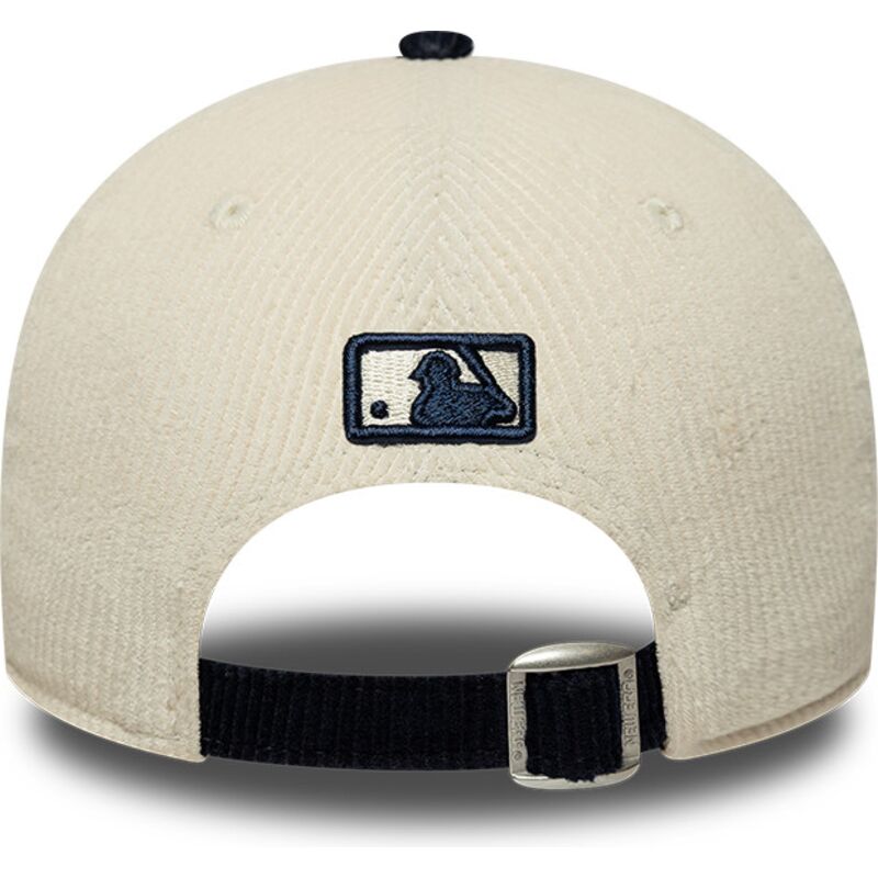 new-era-curved-brim-navy-blue-logo-9forty-m-crown-cord-new-york-yankees-mlb-beige-and-navy-blue-adjustable-cap new-era-curved-brim-navy-blue-logo-9forty-m-crown-cord-new-york-yankees-mlb-beige-and-navy-blue-adjustable-cap