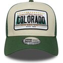 new-era-a-frame-license-plate-colorado-green-and-beige-trucker-hat