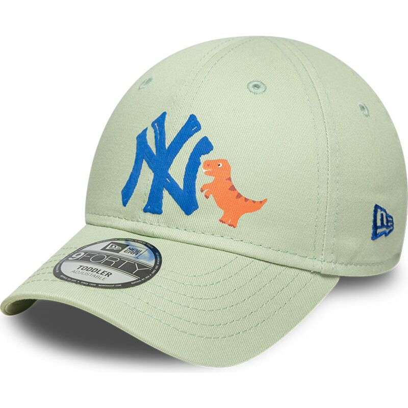 new-era-curved-brim-youth-blue-logo-9forty-dino-icon-new-york-yankees-mlb-green-adjustable-cap