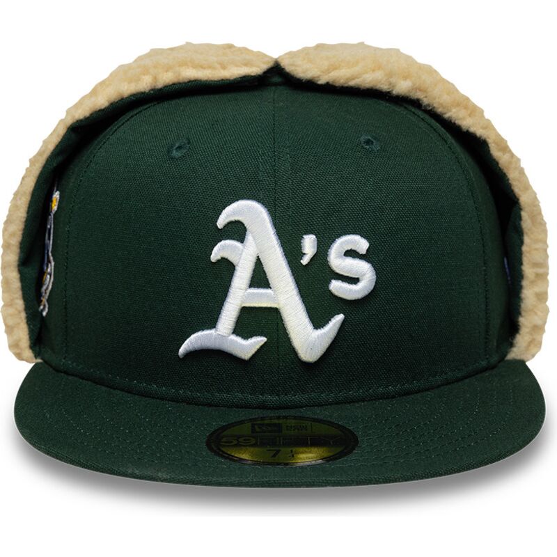 new-era-flat-brim-59fifty-dogear-world-series-oakland-athletics-mlb-green-fitted-cap