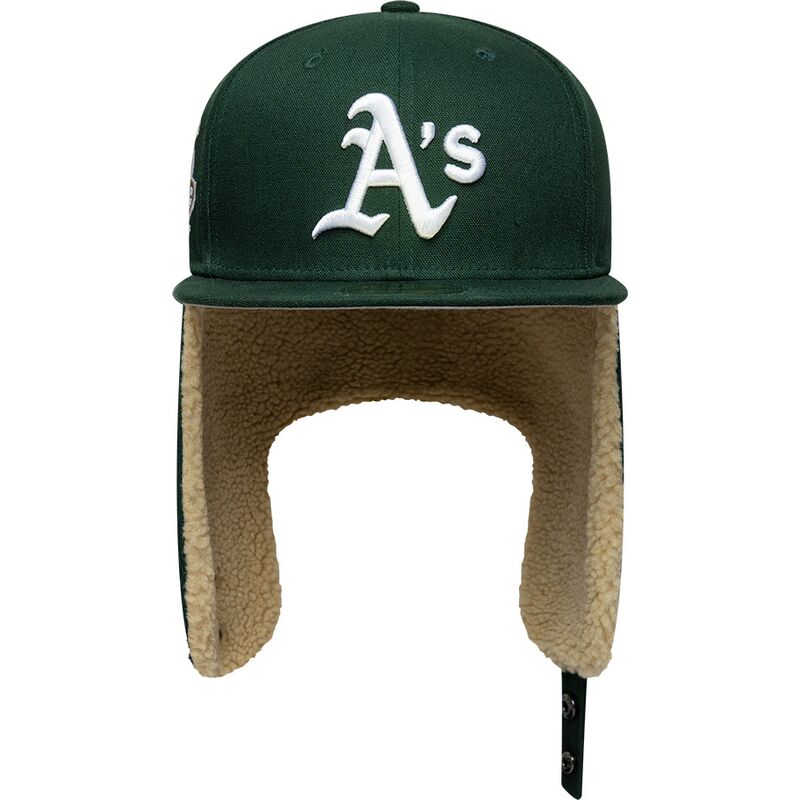 new-era-flat-brim-59fifty-dogear-world-series-oakland-athletics-mlb-green-fitted-cap