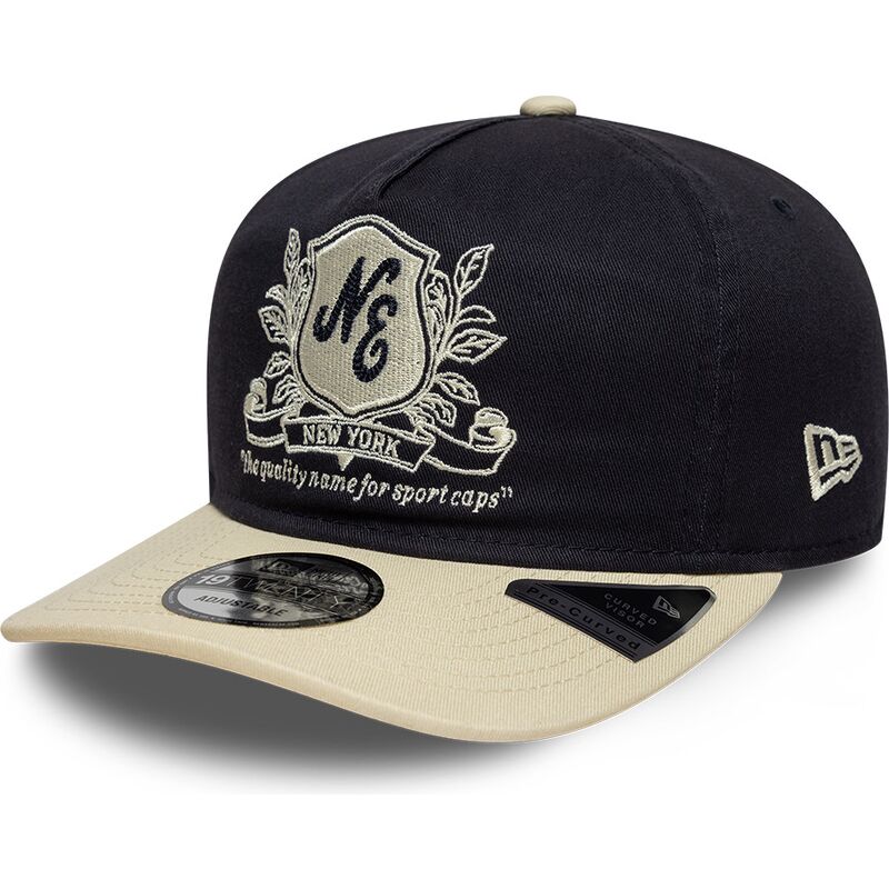 new-era-curved-brim-19twenty-washed-graphic-navy-blue-and-beige-adjustable-cap