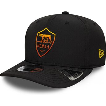 New Era Curved Brim 9SEVENTY Stretch Snap REPREVE Associazione Sportiva Roma Serie A Black Snapback Cap