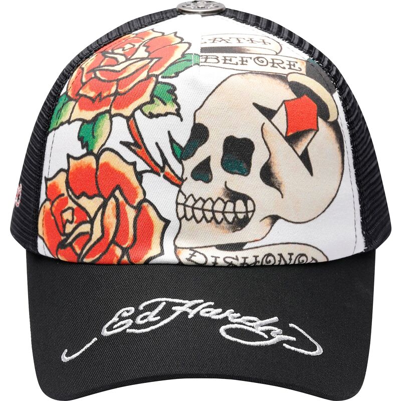 ed-hardy-before-dishonor-black-and-white-trucker-hat ed-hardy-before-dishonor-black-and-white-trucker-hat