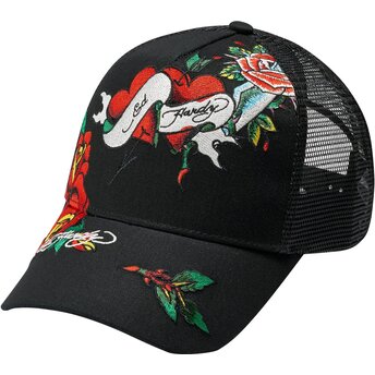 Ed Hardy Love Ed Black Trucker Hat