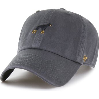 47 Brand Curved Brim Clean Up Base Runner Icon Dog Grey Adjustable Cap