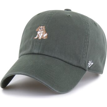47 Brand Curved Brim Clean Up Base Runner Icon Dog Green Adjustable Cap