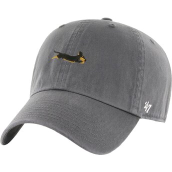 47 Brand Curved Brim Dog Clean Up Base Runner Icon Dog Grey Adjustable Cap