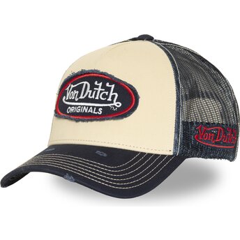 Von Dutch URB02 Navy Blue and Beige Trucker Hat