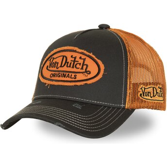 Von Dutch URB05 Black and Orange Trucker Hat