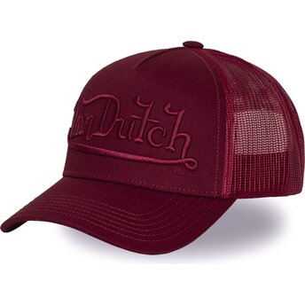 Von Dutch EMB07 Maroon Trucker Hat