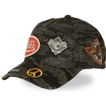 Von Dutch Curved Brim KAMO02 Camouflage Snapback Cap