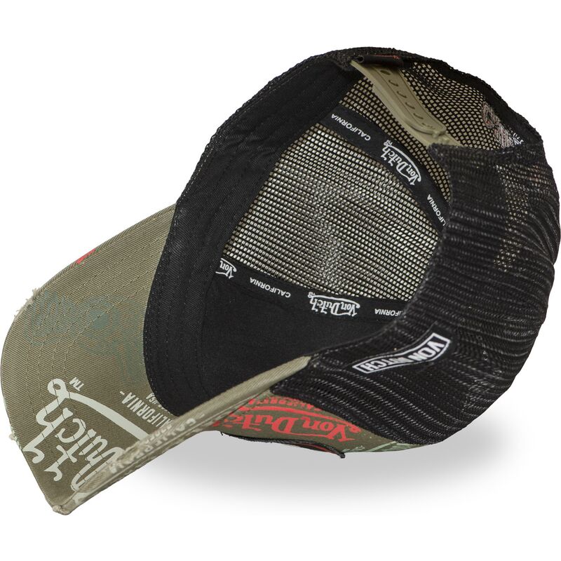 von-dutch-cafe12-green-and-black-trucker-hat von-dutch-cafe12-green-and-black-trucker-hat