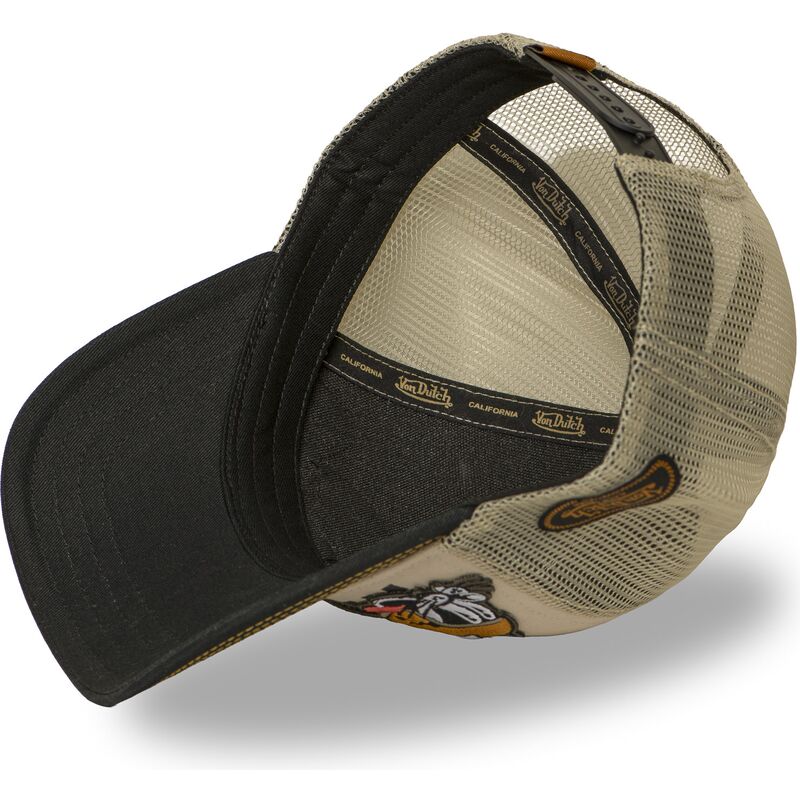 von-dutch-patches19-beige-and-black-trucker-hat von-dutch-patches19-beige-and-black-trucker-hat