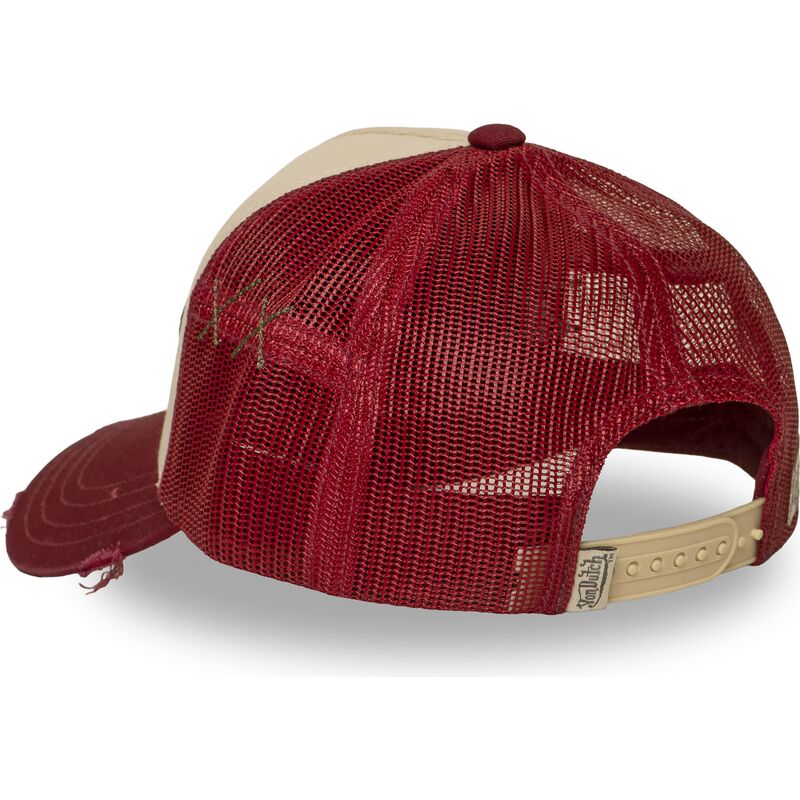 von-dutch-used-16-red-and-beige-trucker-hat von-dutch-used-16-red-and-beige-trucker-hat