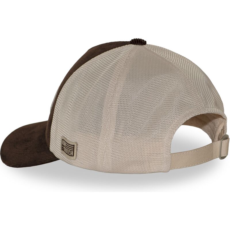 von-dutch-lof-b49-brown-and-beige-adjustable-trucker-hat von-dutch-lof-b49-brown-and-beige-adjustable-trucker-hat