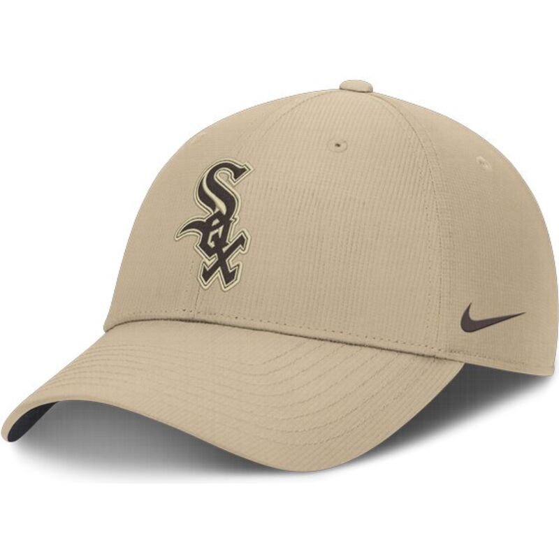 nike-curved-brim-brown-logo-club-structured-uv-poly-ripstop-chicago-white-sox-mlb-beige-adjustable-cap nike-curved-brim-brown-logo-club-structured-uv-poly-ripstop-chicago-white-sox-mlb-beige-adjustable-cap
