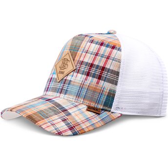 Djinns HFT Patch Check Turquoise Multicolor Trucker Hat